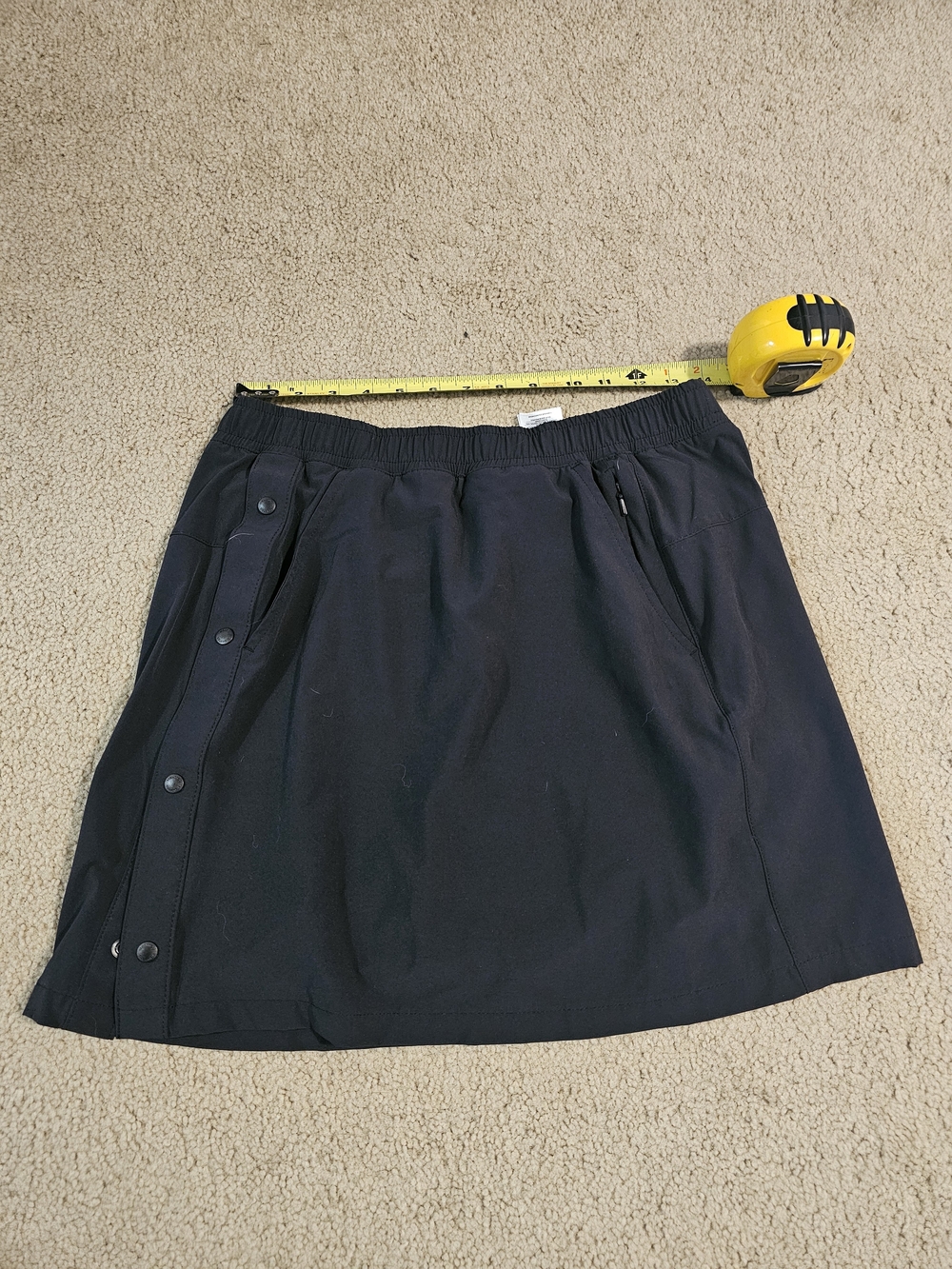 Columbia Black Athletic Skort with Snap-Front Detail